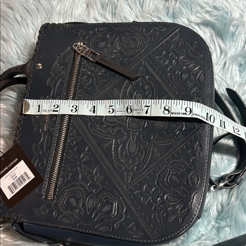 NWT Nanette Lepore Highland Park Leather Satchel in Denim